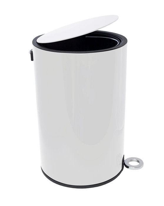Pedalbøtte Blossom 3 liter hvit - Habo